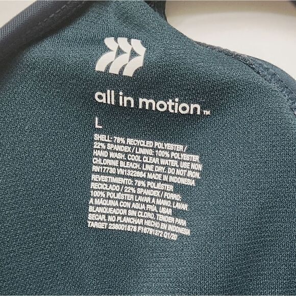 All in Motion Blue Bikini Top Size Large Bottom Size Extra Large - Picture 5 of 6